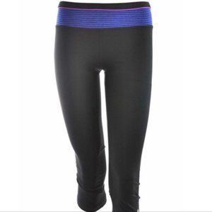 Lukka Black Performance Active Athletic Capri Cropped Leggings Size Small EUC